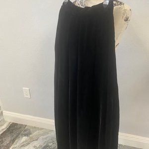 Ralph Lauren  black velvet long  skirt